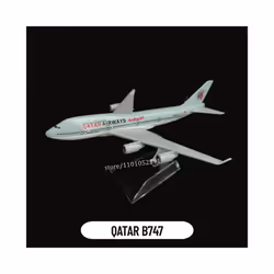 Scale 1:400 Metal Aircraft Replica Emirates Airlines A380 B777 Airplane Diecast Model Aviation Plane - 92.QATAR B747