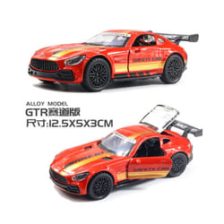 1:36 Diecast Alloy Car Model Children's Toy Car Open the door Decoration Cool Racing Car Boy toys Gift - Red and yellow