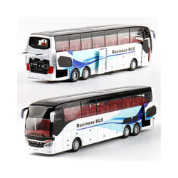 1:32 High Quality Alloy Business Bus Model Metal Diecasts Simulation Luxury Double Sightseeing Bus Pull - B