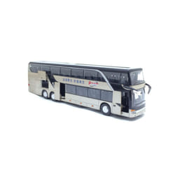 1:32 High Quality Alloy Business Bus Model Metal Diecasts Simulation Luxury Double Sightseeing Bus Pull - G