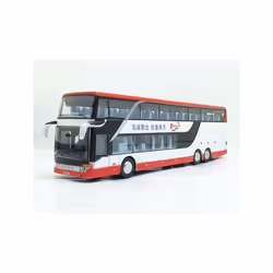 1:32 High Quality Alloy Business Bus Model Metal Diecasts Simulation Luxury Double Sightseeing Bus Pull - H