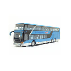 1:32 High Quality Alloy Business Bus Model Metal Diecasts Simulation Luxury Double Sightseeing Bus Pull - I