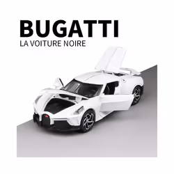 1:32 Alloy Scale Model Car Toys Bugatti La Voiture Noire Alloy Diecast Simulation Toy Vehicles Models - White