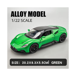 Large 1/22 Maserati MC20 Sport Car Alloy Model Car Diecast Metal Scale Collection Vehicle Model Sound - Green