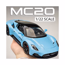 Large 1/22 Maserati MC20 Sport Car Alloy Model Car Diecast Metal Scale Collection Vehicle Model Sound - Green