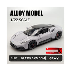 Large 1/22 Maserati MC20 Sport Car Alloy Model Car Diecast Metal Scale Collection Vehicle Model Sound - Gray box