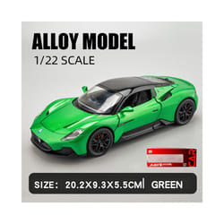 Large 1/22 Maserati MC20 Sport Car Alloy Model Car Diecast Metal Scale Collection Vehicle Model Sound - Green box