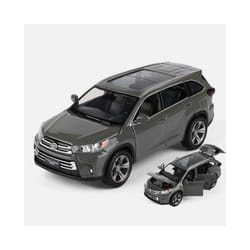 1:32 Toyota Highlander SUV Alloy Car Model Diecasts & Toy Metal Off-road Vehicles Car Model High Simulation - Gray