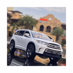 1:32 Toyota Highlander SUV Alloy Car Model Diecasts & Toy Metal Off-road Vehicles Car Model High Simulation - Gray
