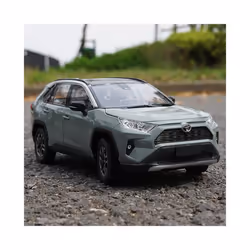 1:32 RAV4 SUV Alloy Car Model Diecast Metal Toy Vehicles Car Model High Simulation Sound and Light Collection - Black