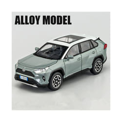 1:32 RAV4 SUV Alloy Car Model Diecast Metal Toy Vehicles Car Model High Simulation Sound and Light Collection - Gray