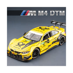 1:24 BMW M4 GT3 Alloy Sports Car Model Diecast Metal Toy Car Vehicles Model Simulation Sound and Light - M4 DTM Yellow