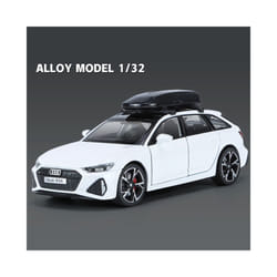 1/32 Audis RS6 Avant Alloy Station Wagon Car Model Diecast Metal Sports Car Model Simulation Sound and - White