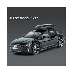 1/32 Audis RS6 Avant Alloy Station Wagon Car Model Diecast Metal Sports Car Model Simulation Sound and - Black