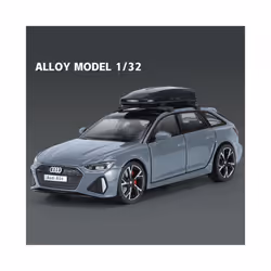 1/32 Audis RS6 Avant Alloy Station Wagon Car Model Diecast Metal Sports Car Model Simulation Sound and - Gray