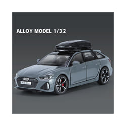1/32 Audis RS6 Avant Alloy Station Wagon Car Model Diecast Metal Sports Car Model Simulation Sound and - Gray
