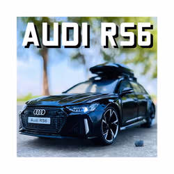 1/32 Audis RS6 Avant Alloy Station Wagon Car Model Diecast Metal Sports Car Model Simulation Sound and - Gray