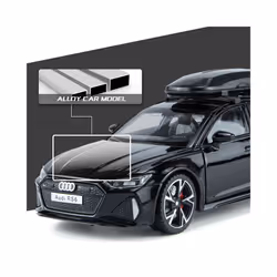 1/32 Audis RS6 Avant Alloy Station Wagon Car Model Diecast Metal Sports Car Model Simulation Sound and - Gray
