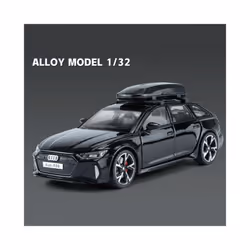 1/32 Audi RS6 Avant Alloy Station Wagon Car Model Diecasts Metal Toy Sports Car Model Simulation Sound - Black