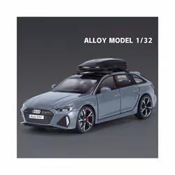 1:32 Audi RS6 Quattro Station Wagon Alloy Model Car Toy Diecasts Metal Casting Sound and Light Car Toys - Gray