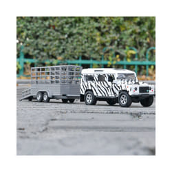 1/32 Alloy Truck Transport Car Vehicles Model Diecasts Toy Travel Touring Car Yacht Trailer Car Model - Camouflage