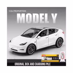 1:24 Simulation for Tesla MODEL Y SUV Alloy Cars Toy Diecasts Vehicles Metal Model Car Decoration for - Blue