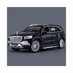 1:24 Benz Maybach Gls600 Alloy Car Model Sound And Light Pull Back Toy Car Suv Off-Road Vehicle Boy - Black