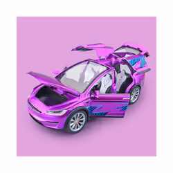 1:20 Tesla Model X Alloy Car Model Diecast Metal Toy Modified Vehicles Car Model Simulation Collection - Purple