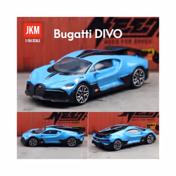 1/64 Bugatti Divo Toy Car 1:64 JKM Super Sport Vehicle Miniature Model Free Wheels Diecast Zinc Alloy - Blue