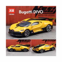 1/64 Bugatti Divo Toy Car 1:64 JKM Super Sport Vehicle Miniature Model Free Wheels Diecast Zinc Alloy - Yellow
