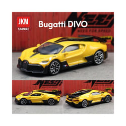 1/64 Bugatti Divo Toy Car 1:64 JKM Super Sport Vehicle Miniature Model Free Wheels Diecast Zinc Alloy - Yellow