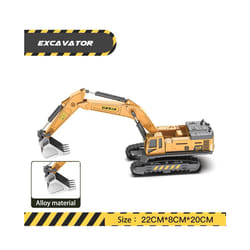 Diecast Excavator Tractor Cement Truck Car Bulldozer Crane Toy Model  Boy Gift Digger Alloy+Plastic - Excavator