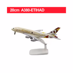 20CM Diecast Alloy Antonov An-225 "Mriya" B747 777 787 A380 350 330 Airplane Model 1/400 Scale - A380-ETIHAD