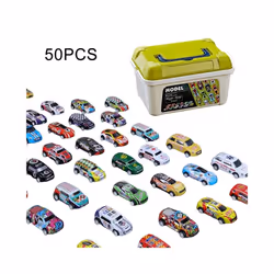 20/30/50Pcs Mini Cars Set Inertia Pull Back Cars for Boys Plastic Vehicle Model Collection Toys Birthday - 50PCS