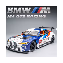 1:24 BMW M4 GT3 Alloy Sports Car Model Diecast Metal Toy Car Vehicles Model Simulation Sound and Light - M4 GT3 91