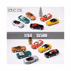 DCT 1/64 SL500 Model Car Luxury Classical Vehicle Diecast Toy Collection Sports Car Station Vehicle - Yellow