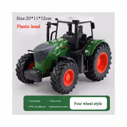 Farm Tractor with Trailer Inertia Toy Forklift Transport Truck Sprinkler Model Simulation Game Boy Kids - Four wheel inertia