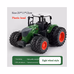 Farm Tractor with Trailer Inertia Toy Forklift Transport Truck Sprinkler Model Simulation Game Boy Kids - Eight wheel inertia