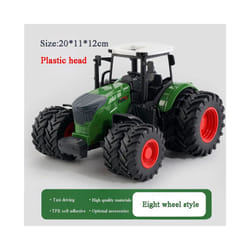 Farm Tractor with Trailer Inertia Toy Forklift Transport Truck Sprinkler Model Simulation Game Boy Kids - Eight wheel inertia