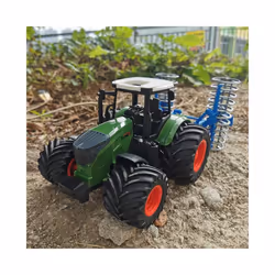 Farm Tractor with Trailer Inertia Toy Forklift Transport Truck Sprinkler Model Simulation Game Boy Kids - A