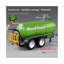 Farm Tractor with Trailer Inertia Toy Forklift Transport Truck Sprinkler Model Simulation Game Boy Kids - F