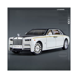 1/24 Rolls Royce Phantom Diecast Toy Cars Model Simulated Pull Back Limousine Zinc Alloy Metal Toy Car - White