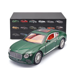1:24 Continental GT Model Car Alloy Diecast Toy Car Collectible Pull Back Toy Vehicles With(Black) - green with box