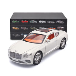1:24 Continental GT Model Car Alloy Diecast Toy Car Collectible Pull Back Toy Vehicles With(Black) - white with box