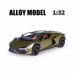 1:32 lambos Revuelto Supercar Alloy Model Car Toy Diecasts Casting Sound and Light Car Toys For Children - Green