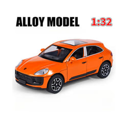 1/32 Macan T SUV Car Model Zinc Alloy Diecast Simulation Toy with Sound Light Pull Back Collecte Decorates - Orange