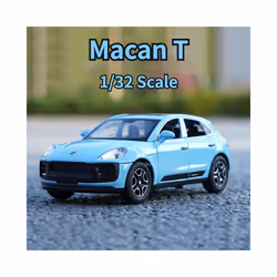 1/32 Macan T SUV Car Model Zinc Alloy Diecast Simulation Toy with Sound Light Pull Back Collecte Decorates - Orange
