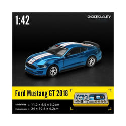 CCA 1/42 2018 Ford Mustang GT Die-cast Alloy Model sports car modified assembly series Toy Car Gift - Ford Mustang blue