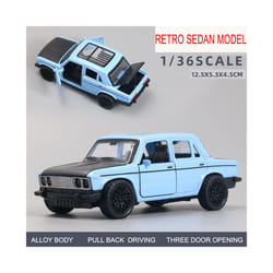 1/36 Simulation Kids Lada Toy Car Model Pull Back Alloy Die Cast Vehicles Gifts For Boy Children - SKY BLUE