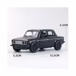 1/36 Simulation Kids Lada Toy Car Model Pull Back Alloy Die Cast Vehicles Gifts For Boy Children - Yellow